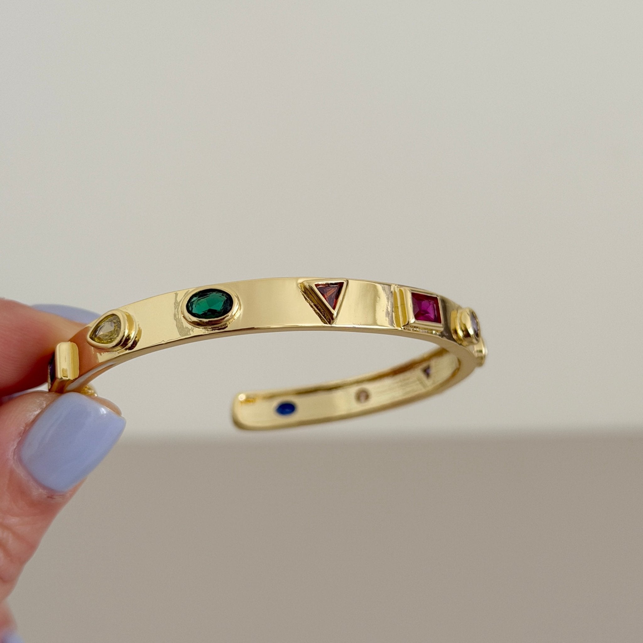 Vittoria Multicolor Crystal Cuff Bracelet - Bracelets | LimaLimón Store - 2