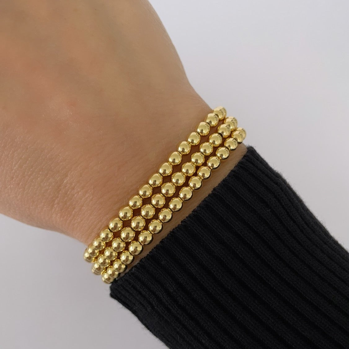 Triple Bead Gold Bracelet - LimaLimón Store