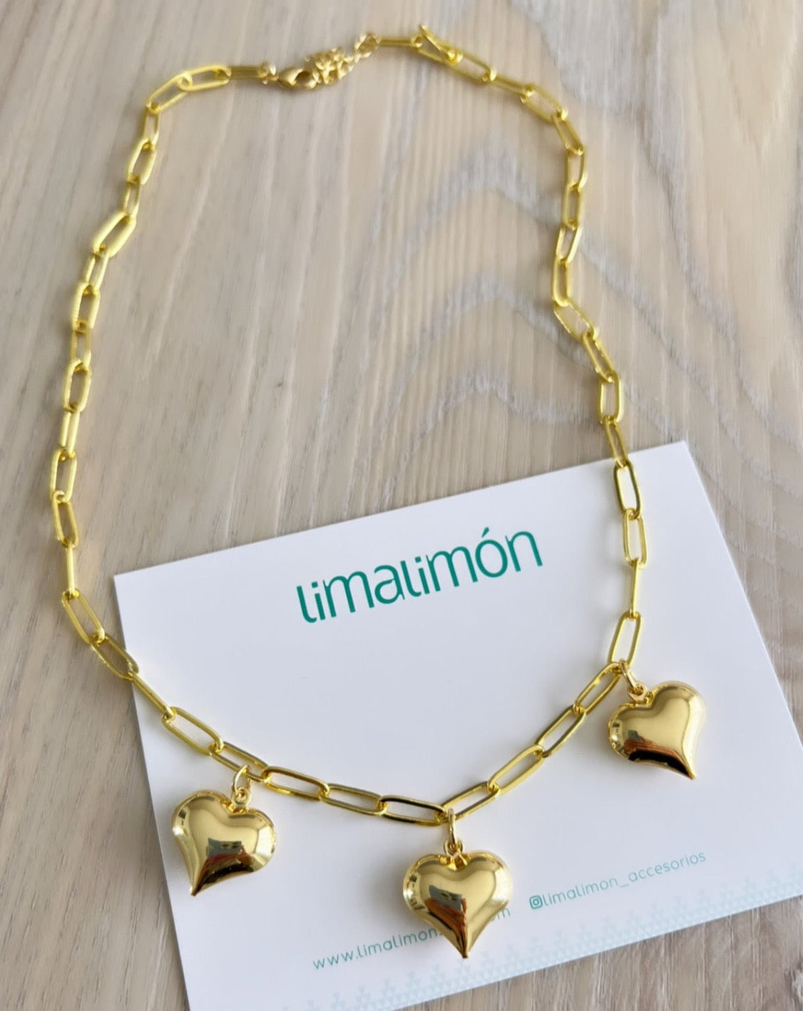 Triple Hearts Necklace - LimaLimón Store