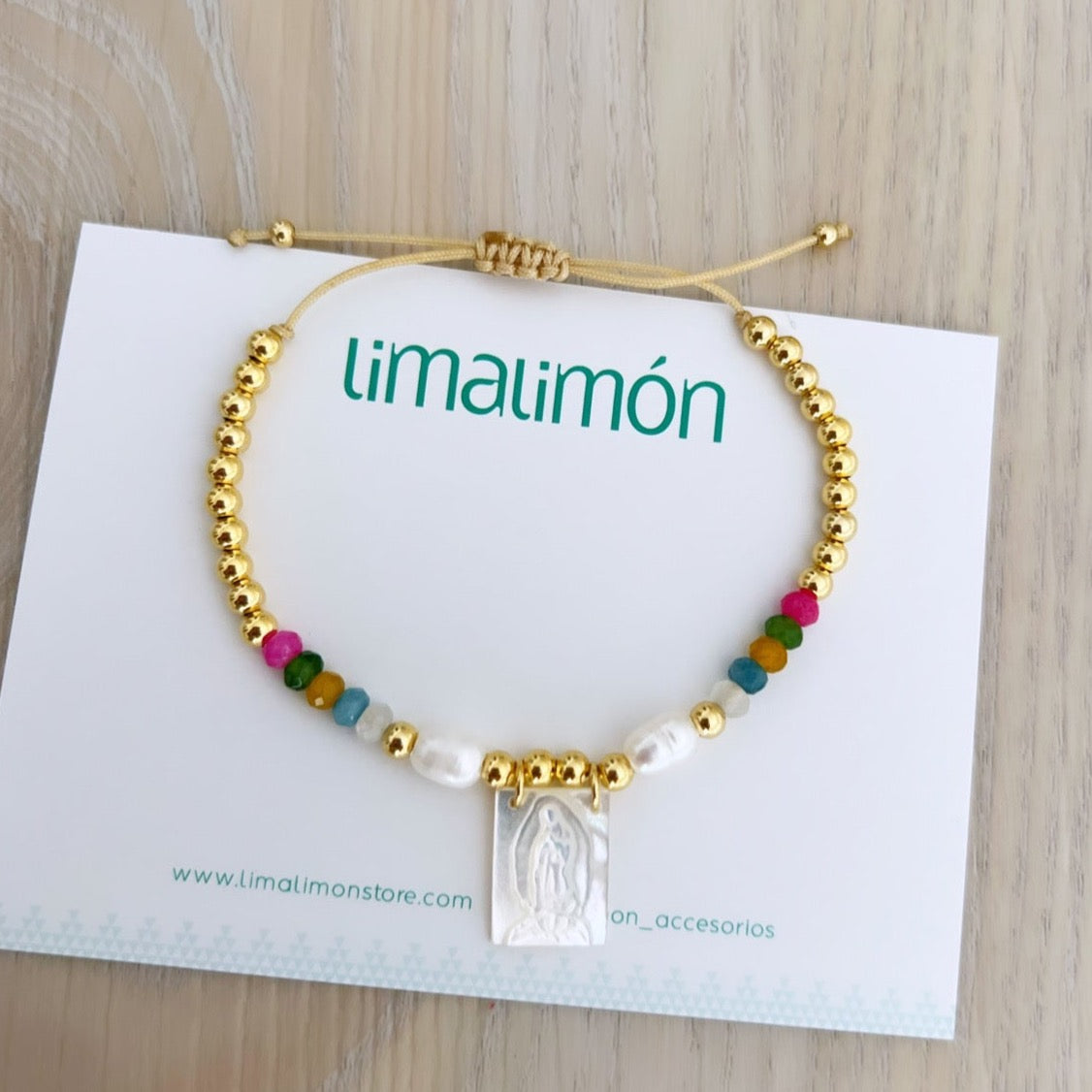 Colors and Gold Bead Bracelet - LimaLimón Store