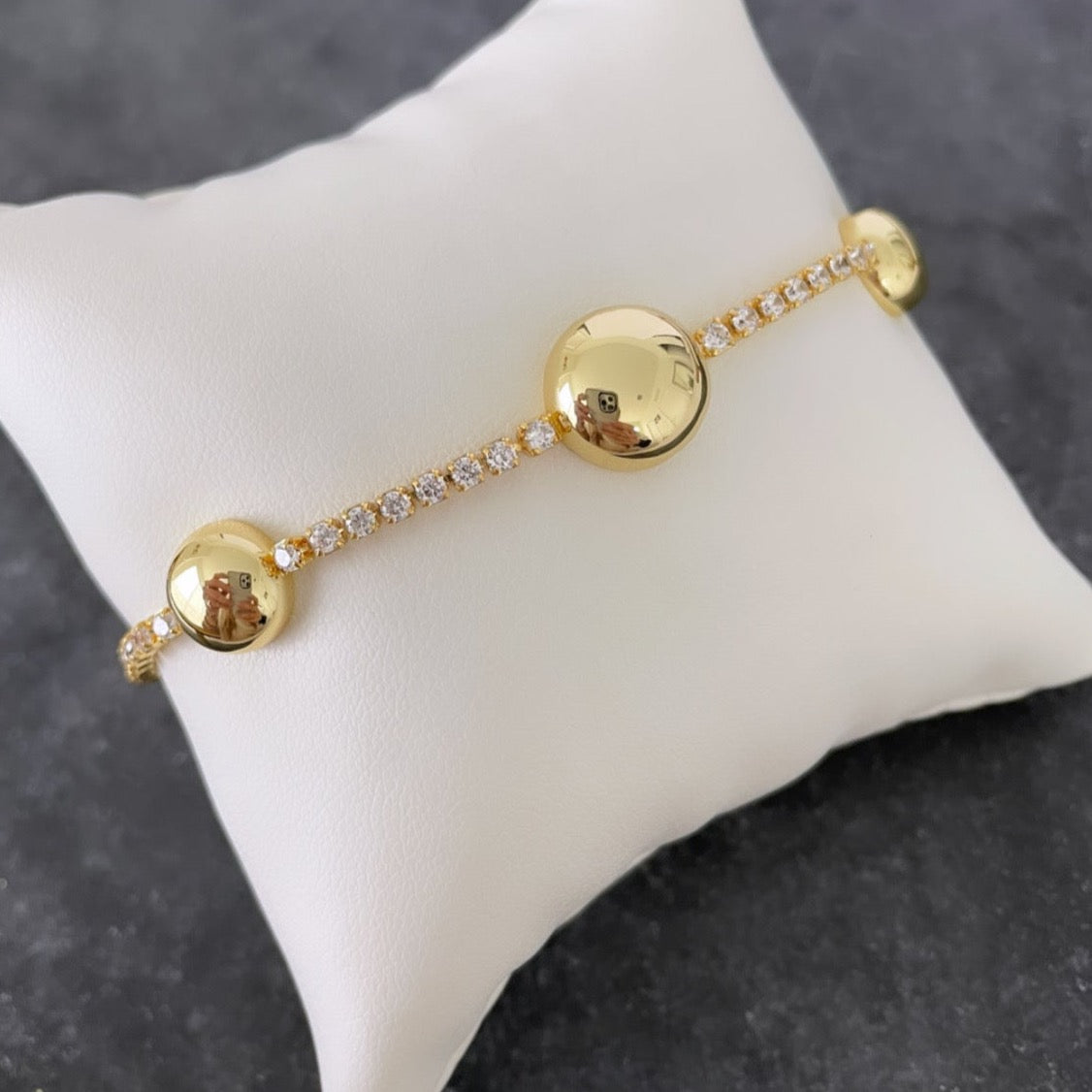 Gold Tennis Bracelet - LimaLimón Store