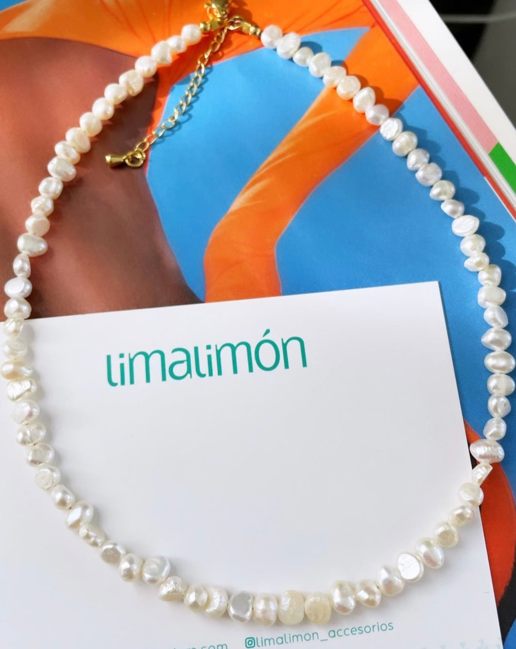 Pearl And Evil Eye Necklace - LimaLimón Store