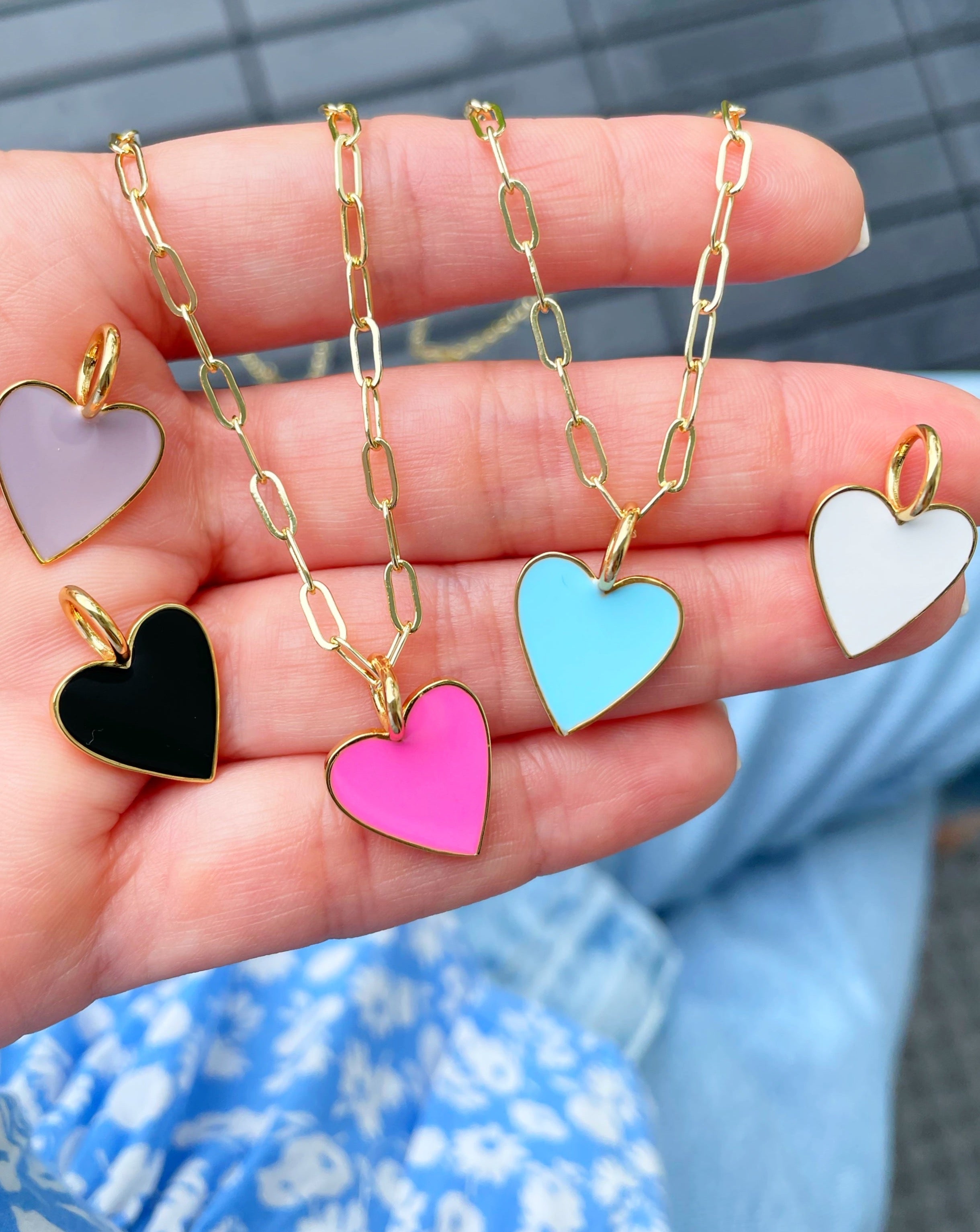 Heart Paper Clip Necklace - LimaLimón Store