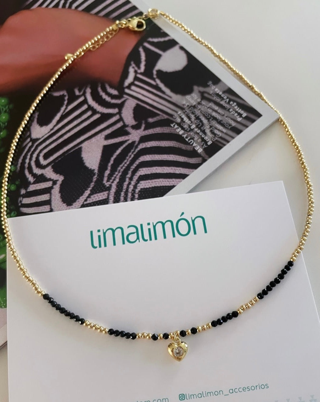 Crystal and Gold Necklace - LimaLimón Store
