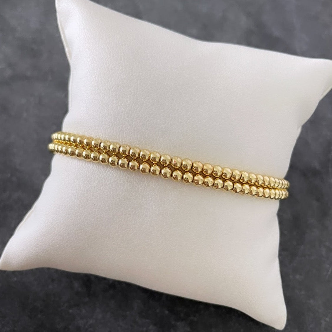 Double Bead Gold Bracelet - LimaLimón Store