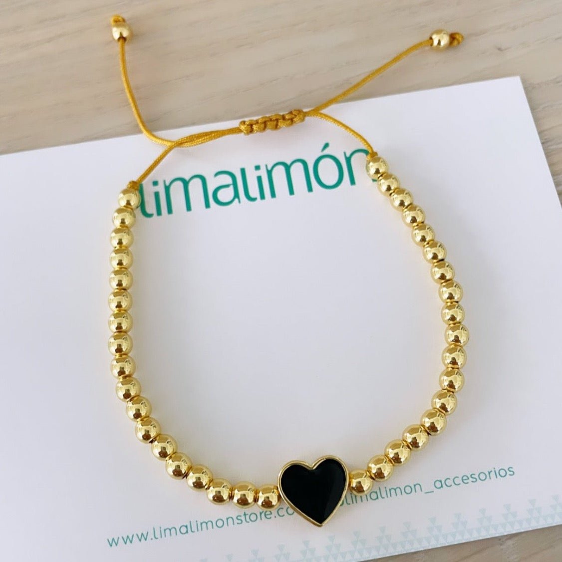 Black Enamel Bracelet - LimaLimón Store