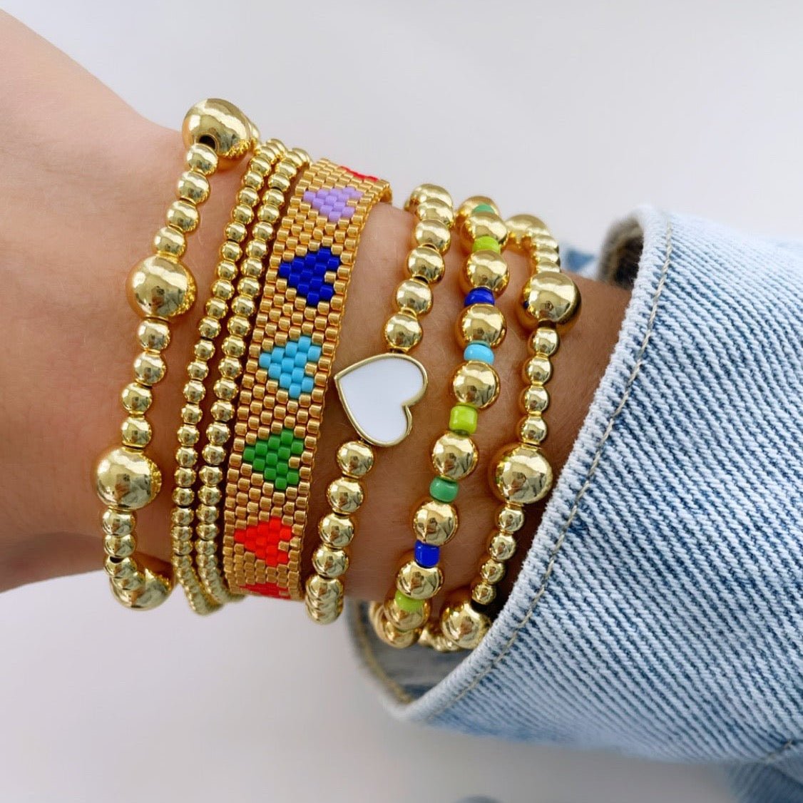 Gold Bead Bracelet - Pulseras | LimaLimón Store - 4
