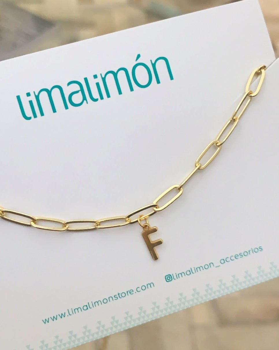 Initial Gold Necklace - LimaLimón Store