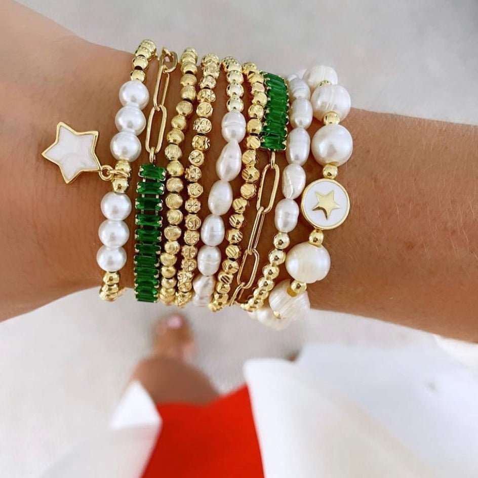 Pearl and Gold Bead Bracelet - Pulseras | LimaLimón Store - 3